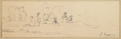 Beach Scene at Saint Malo by Eugene Louis Boudin